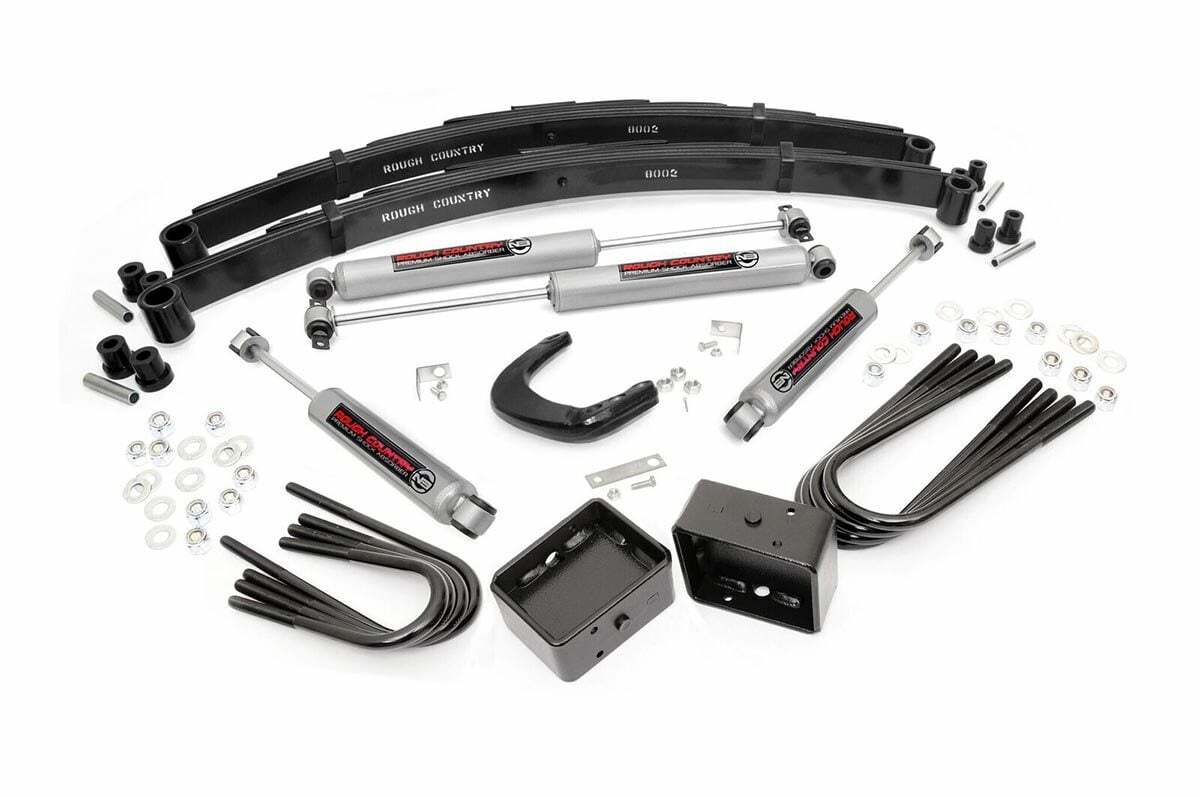 Rough Country 4 Inch Lift Kit GMC C25/K25 Truck 77-87/Half-Ton Suburban 77-91 -1