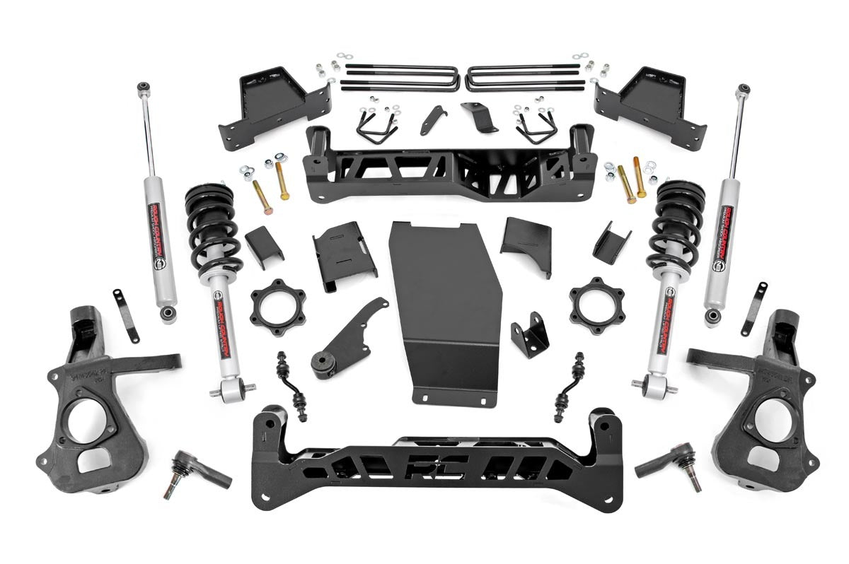 Rough Country 7" GM Lift Kit Lifted Struts 14-18 1500 4WD Aluminum/Stamped Steel -1