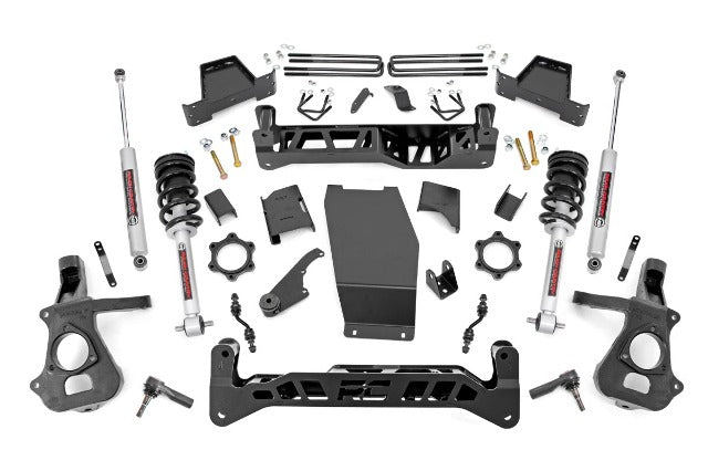 Rough Country 7" GM Lift Kit Lifted Struts 14-18 1500 4wd Aluminum/Stamped Steel 17432