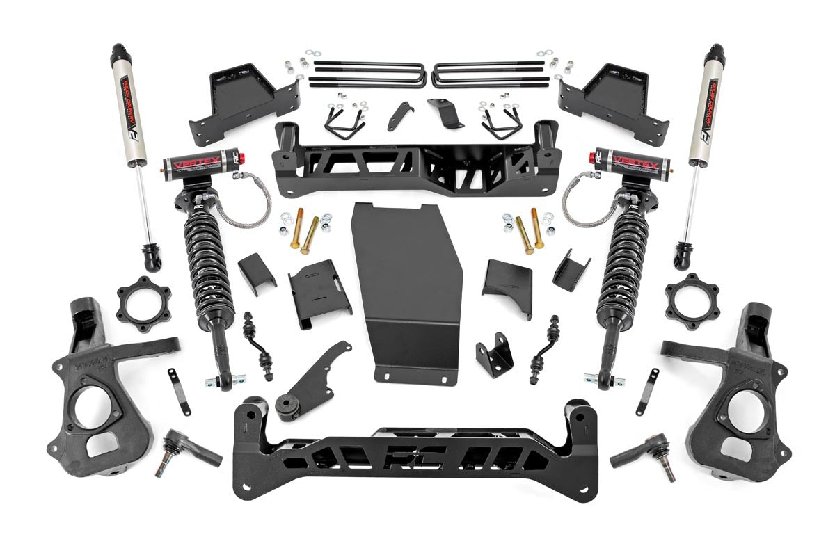 Rough Country 7in GM Suspension Lift Kit Vertex/V2 14-18 1500 4WD Alum/Stam STL -1
