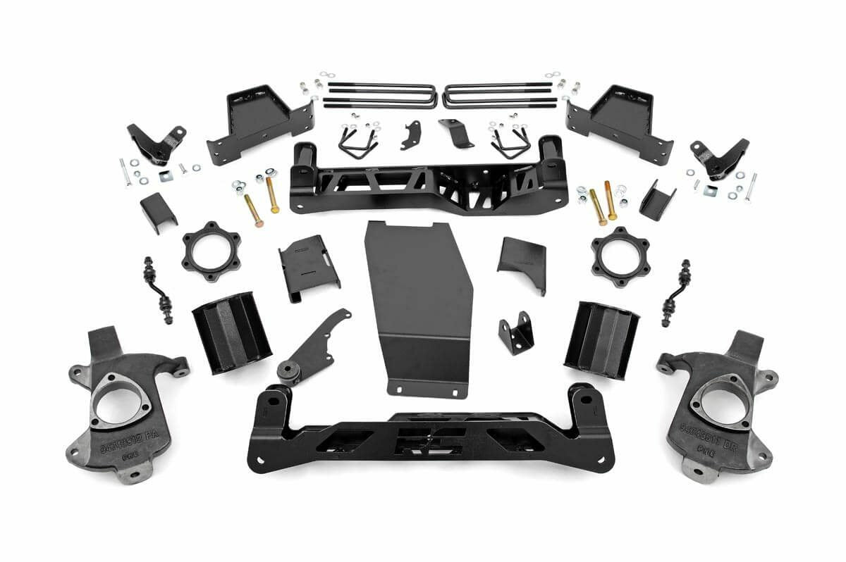 Rough Country 6" GMC Lift Kit 14-18 1500 Denali MagneRide Alum Stamped Steel -1