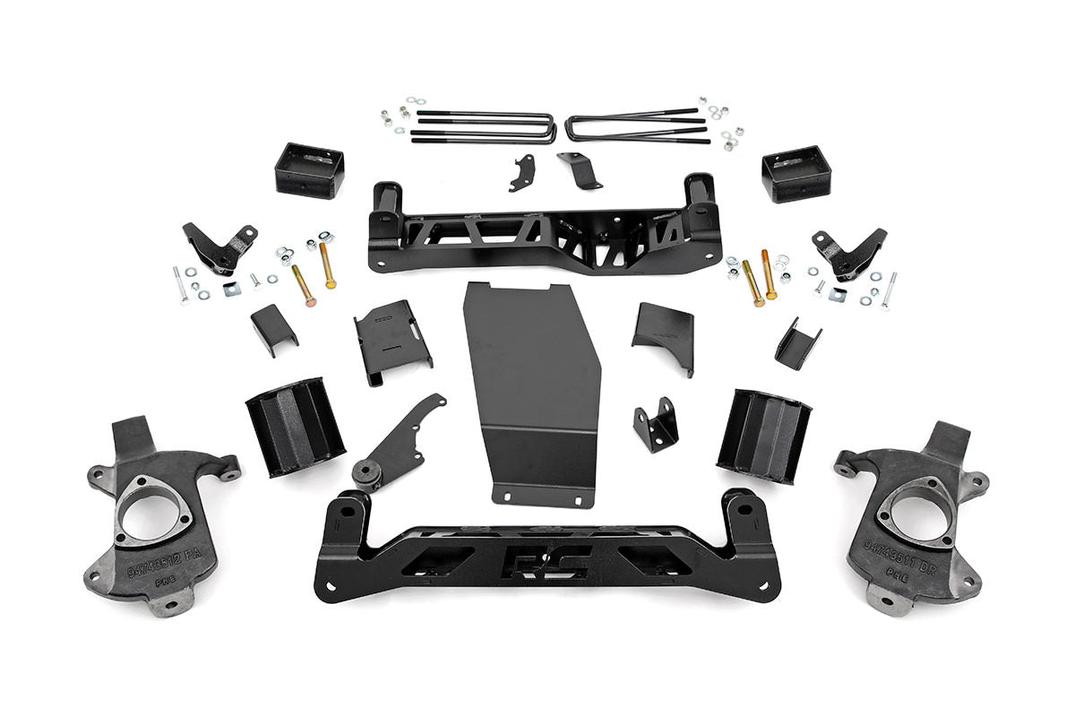 Rough Country 5in GMC Lift Kit 14-18 1500 Denali PU 4WD w/MagneRide Cast Steel -1