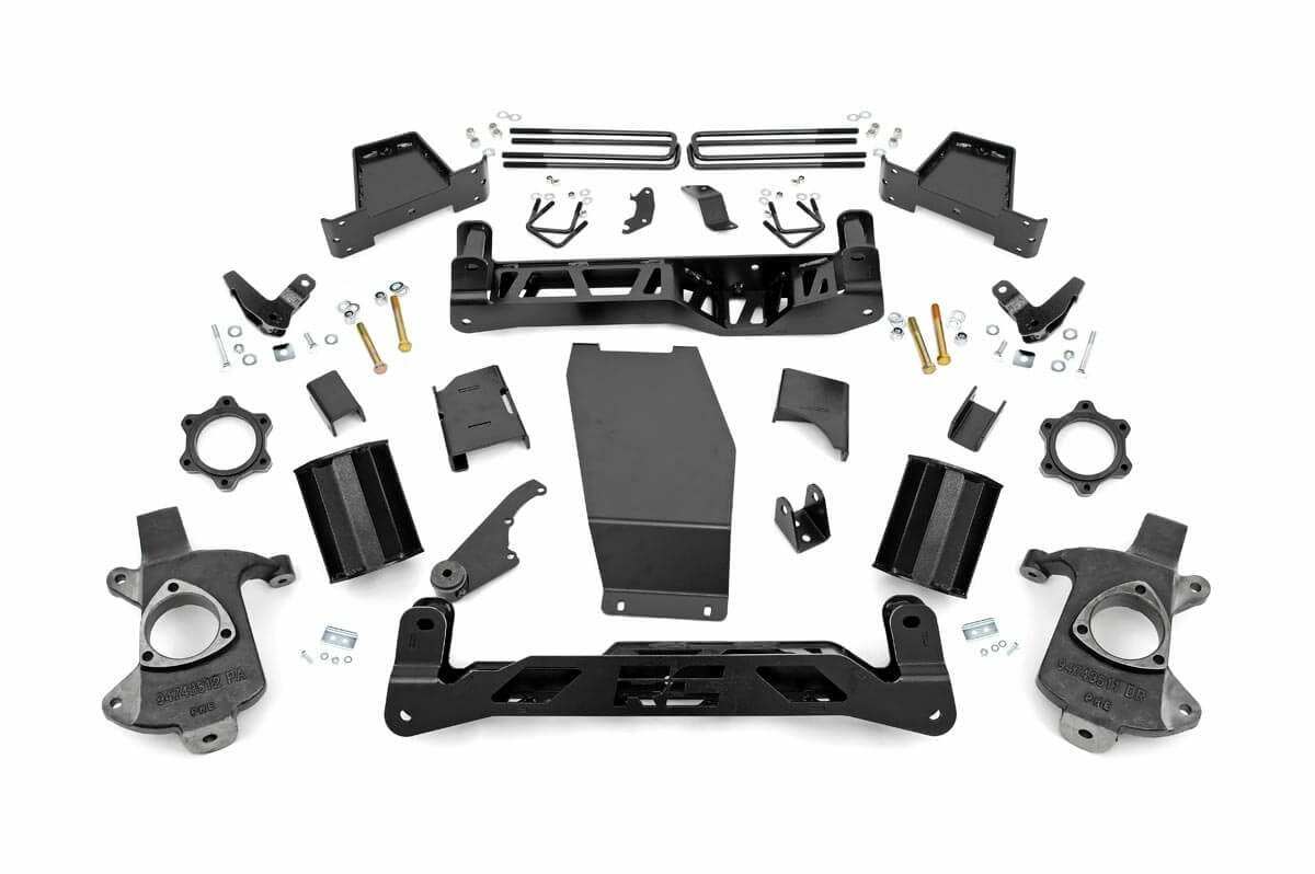 Rough Country 7in GMC Lift Kit 14-16 1500 Denali PU 4WD w/MagneRide Steel -1
