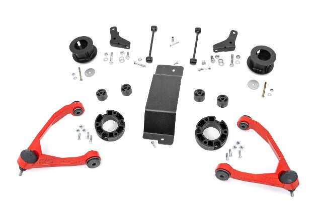 Rough Country 3.5" Lift Kit Forged UCAs Chevy/GMC SUV 1500 07-20 19331RED