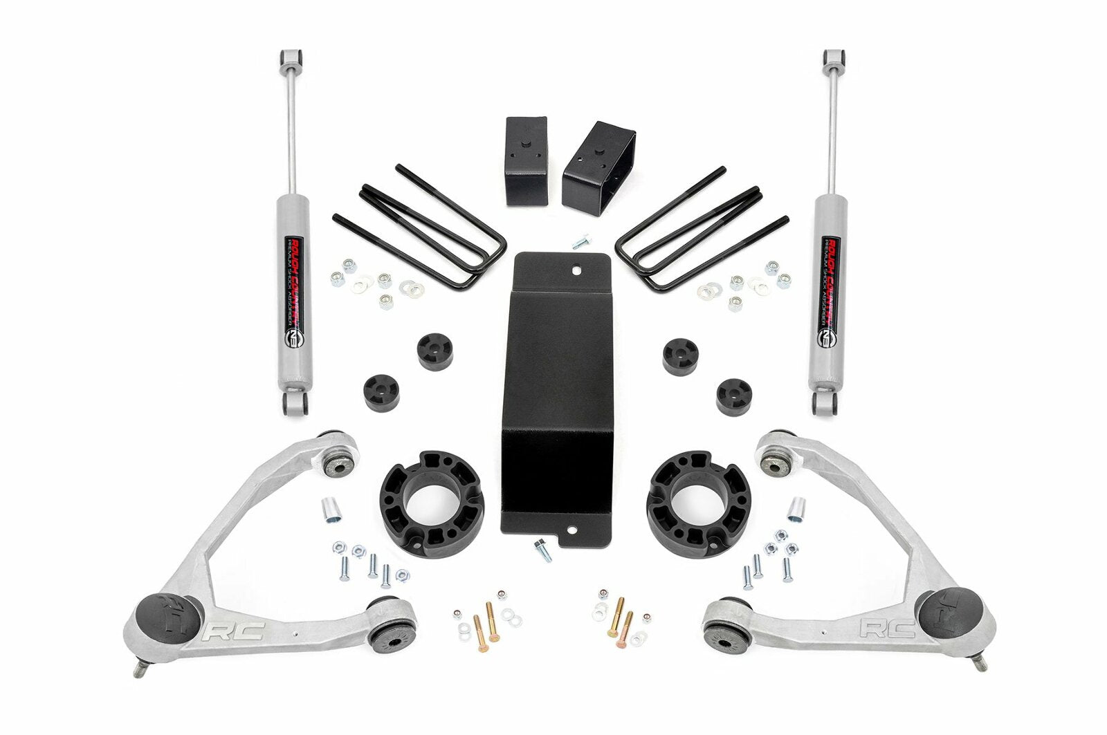 Rough Country 3.5in GM Lift Kit w/Forged Upper Control Arms 07-16 1500 PU 4WD -1