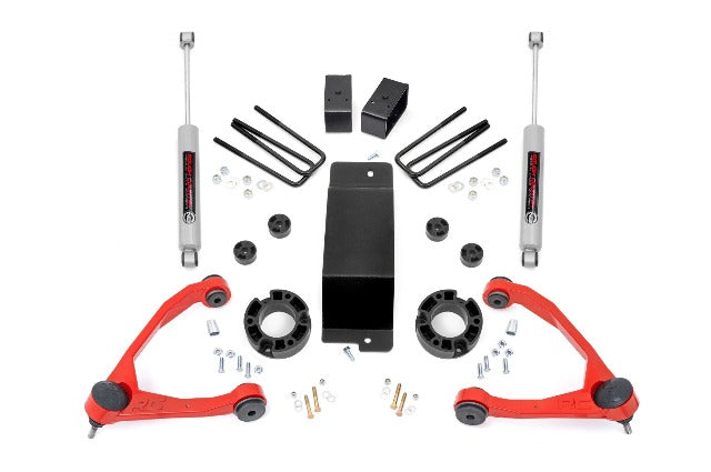 Rough Country 3.5" Lift Kit Alum/Cast Steel Chevy/GMC 1500 07-16 19431ARED