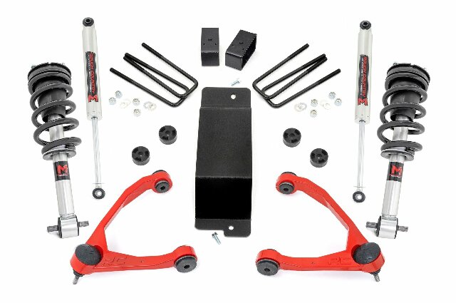 Rough Country 3.5" Lift Kit Forged UCA M1 Strut Chevy/GMC 1500 14-16 19440RED