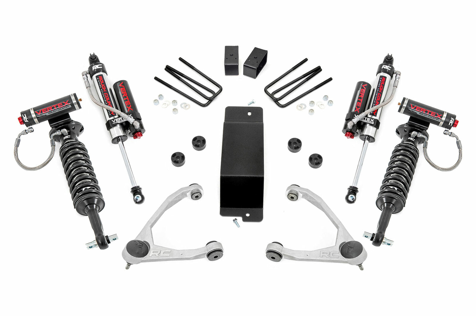 Rough Country 3.5"GM Suspension Lift Kit Upper Arms Vertex 07-16 1500 4WD -1