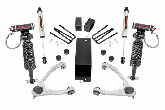 Rough Country 3.5"GM Suspension Lift Kit /Upper Arms|Vertex V2 Shocks 07-16 1500