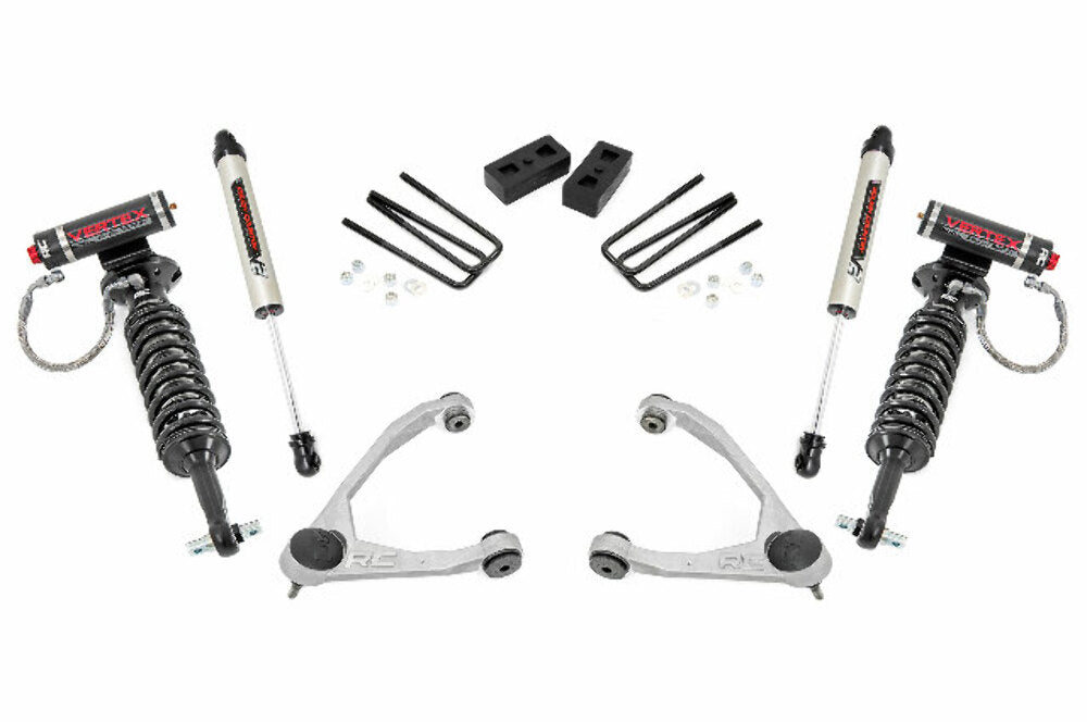 Rough Country 3.5"GM Suspension Lift Kit Vertex & V2 Shocks 07-16 1500 PU 2WD