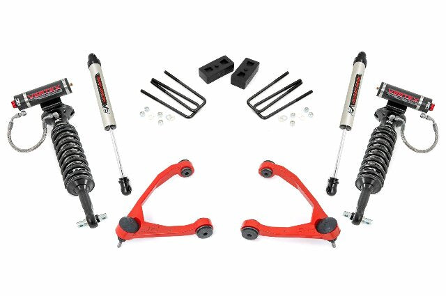 Rough Country 3.5" Lift Kit Forged UCA Cast Steel Vertex/V2 Chevy/GMC 1500 07-13 19857RED