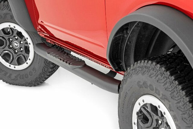 Oval Nerf Steps 2-Door Black Ford Bronco 4WD 2021-2022 -1