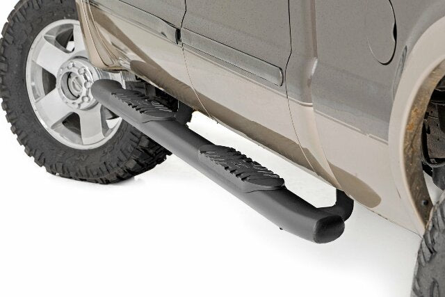 Oval Nerf Step Crew Cab Black Ford F250/350 2WD/4WD 99-16 -1