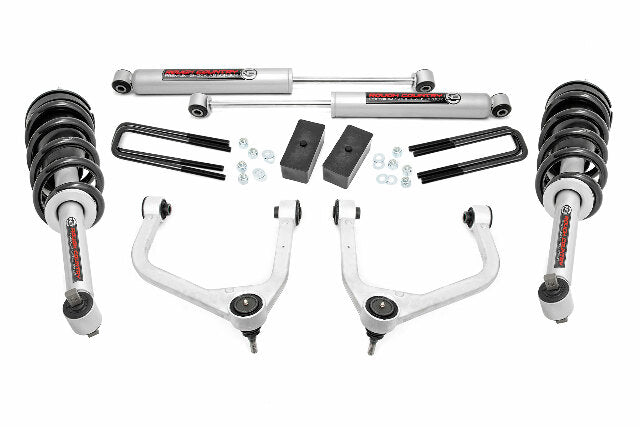 Rough Country 3.5" Lift Kit w/Forged UCA's Struts 19-20 GMC 1500 PU 22631
