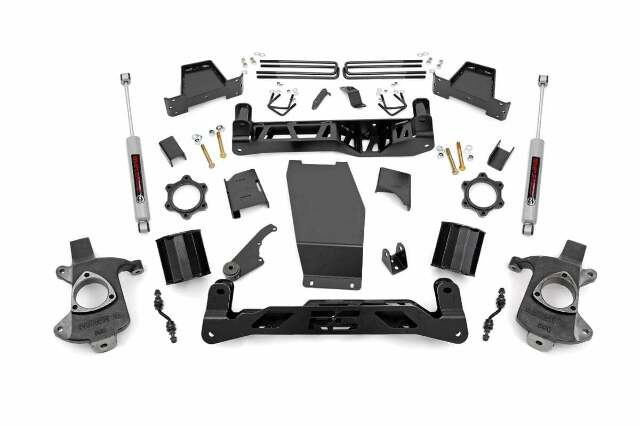 Rough Country 6in GM Lift Kit w/N3 14-18 1500 PU 4wd Aluminum/Stamped Steel 22731