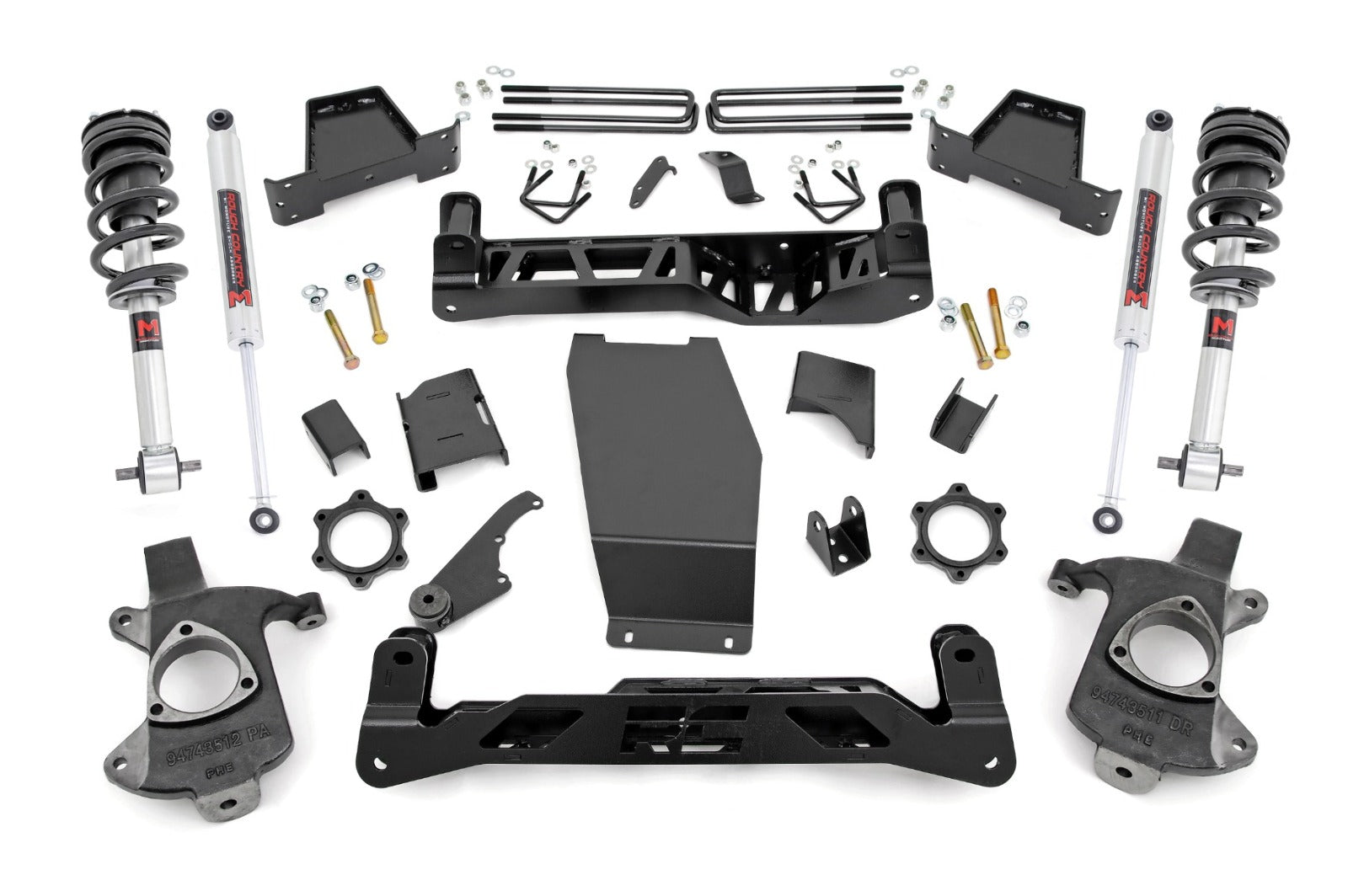 Rough Country 6" Lift Kit Alu/Stamp Steel M1 Struts Chevy/GMC 1500 14-18 -1