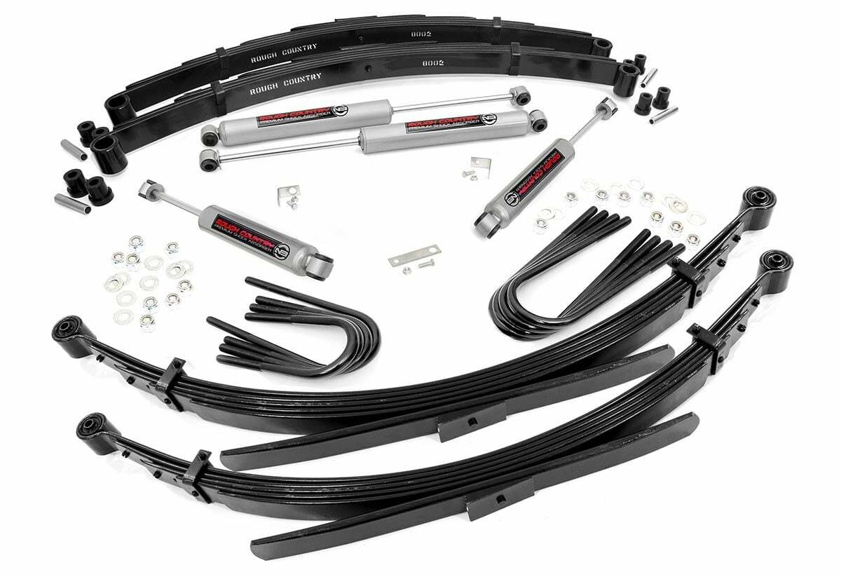 Rough Country 2in GM Suspension Lift System 52in Rear Springs -1