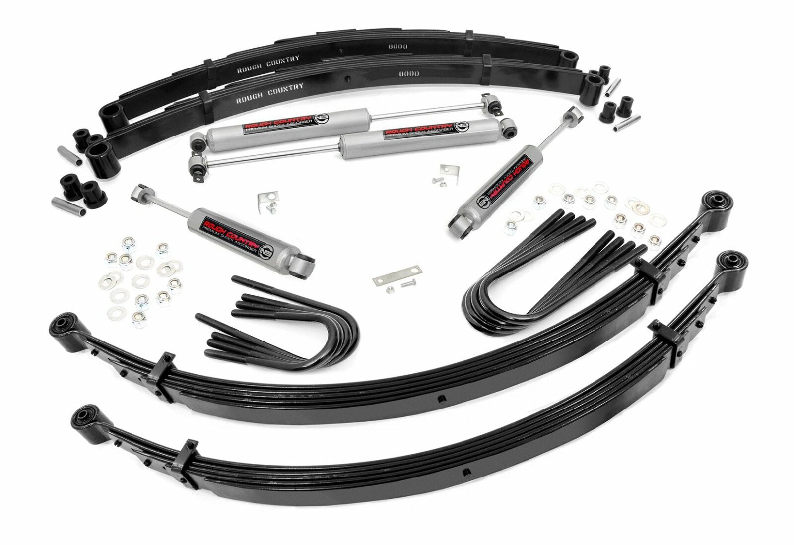 Rough Country 2in GM Suspension Lift System 52in Rear Springs -1