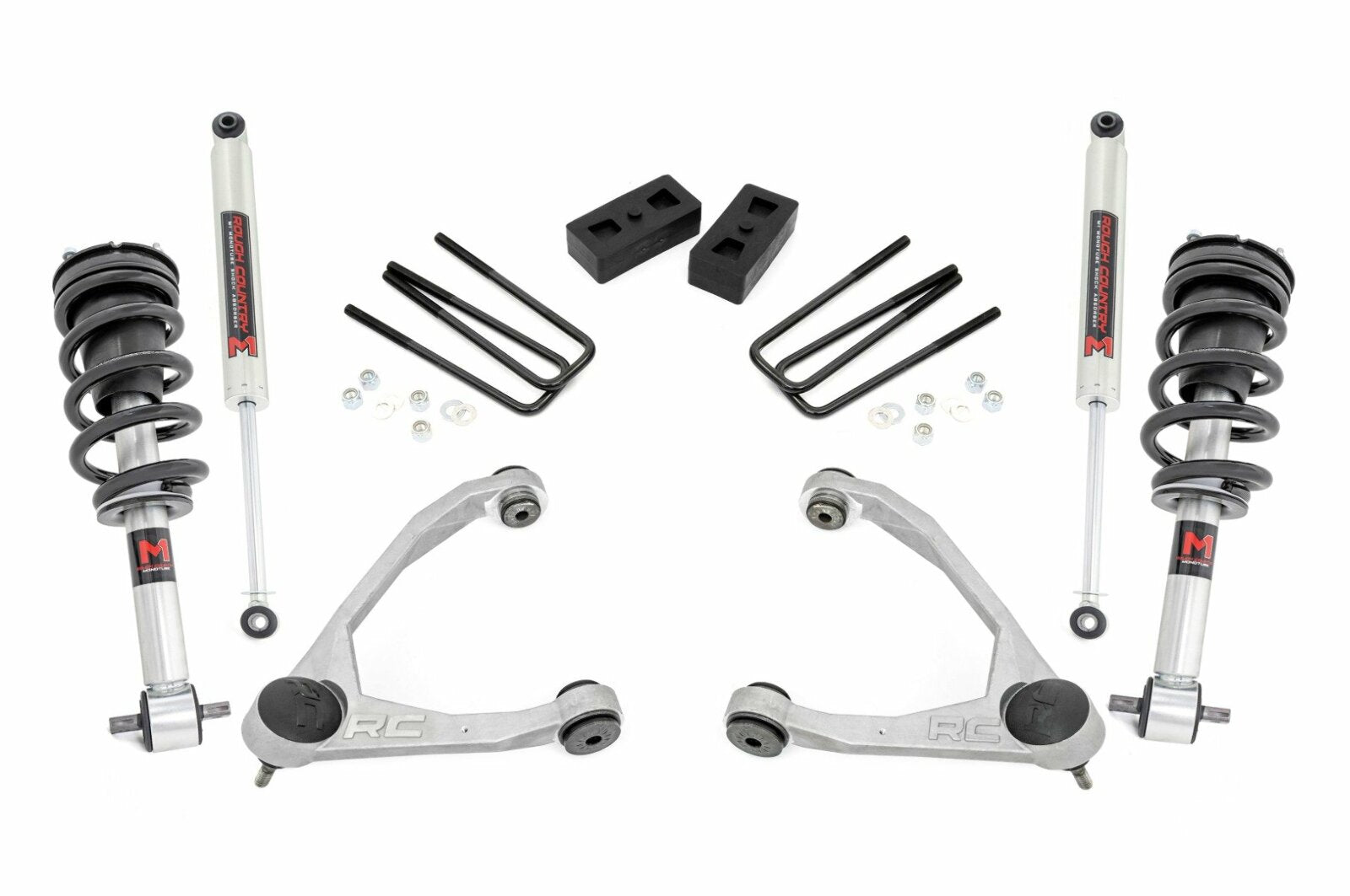 Rough Country 3.5" Lift Kit Cast Steel M1 Strut Chevy/GMC 1500 07-13 -1