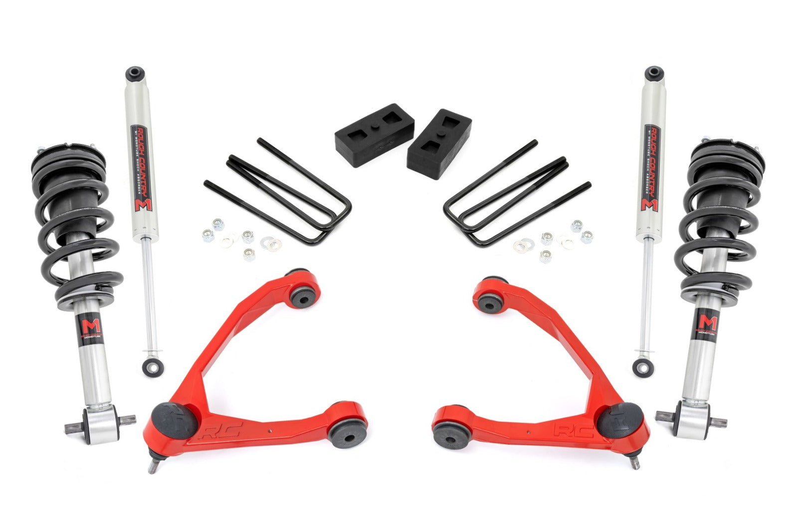 Rough Country 3.5" Lift Kit Cast Steel M1 Strut Chevy/GMC 1500 07-13 -1