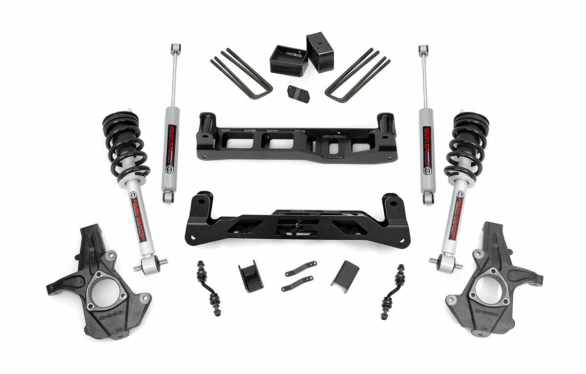 Rough Country 5in GM Lift Kit w/Struts 14-18 1500 PU 2WD Aluminum/Stamped Steel -1