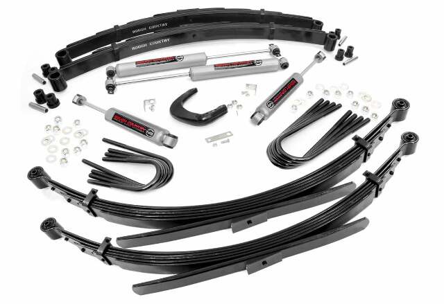 Rough Country 4in GM Suspension Lift Kit System 56in Rear Springs 25530