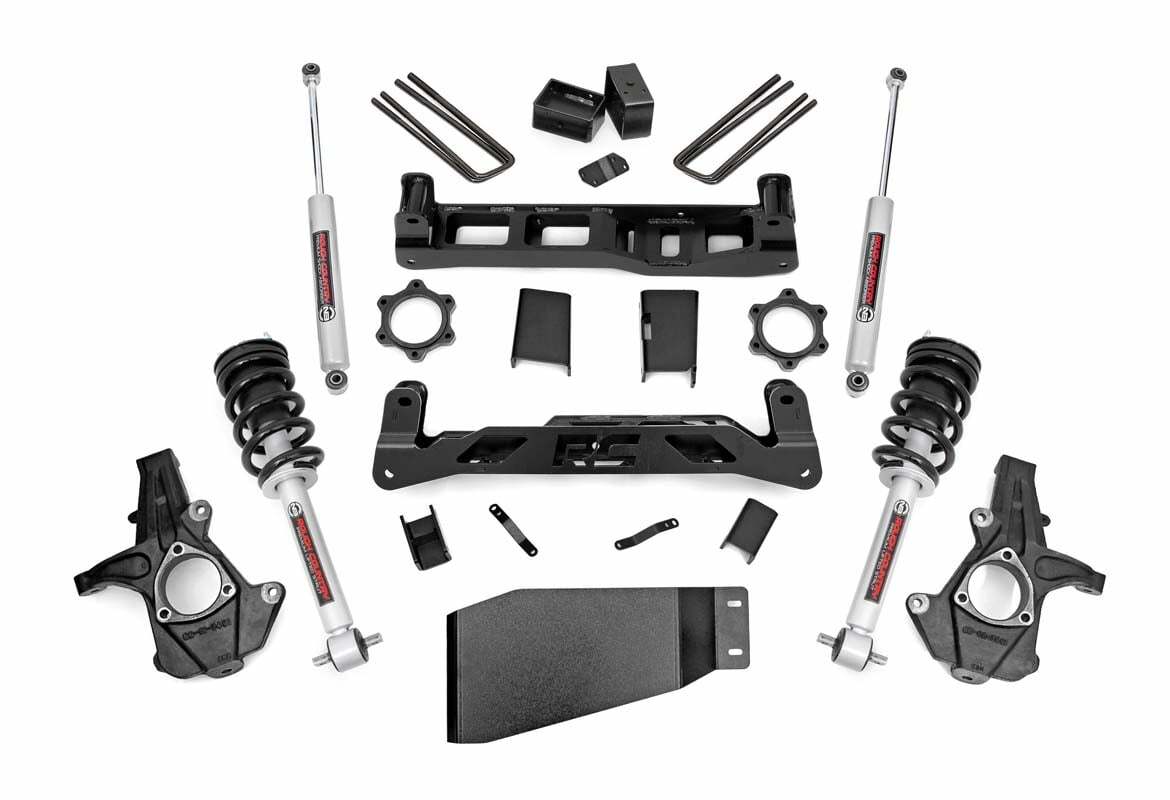 Rough Country 5in GM Suspension Lift Kit w/N3 Shocks & Struts 07-13 1500 PU -1