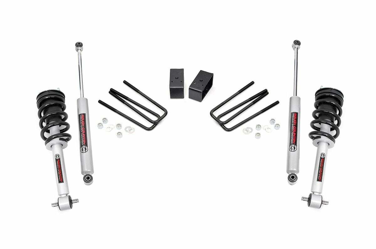 Rough Country 3.5" GM Lift Kit N3 Struts & Shocks 07-13 1500 PU 2wd Cast Steel -1