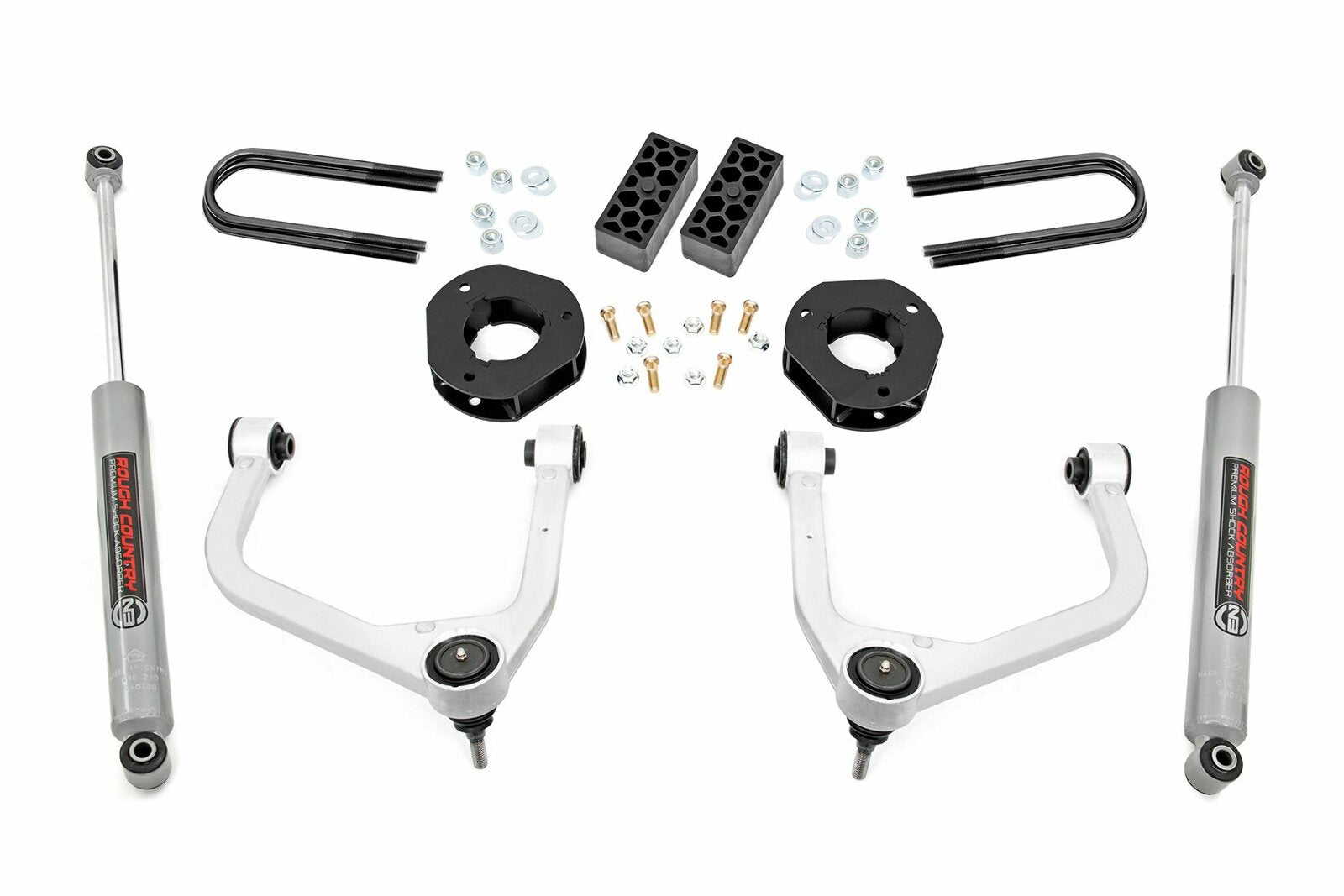 Rough Country 3.5" Lift Kit Rear Mono Leaf Chevy Silverado 1500 2025