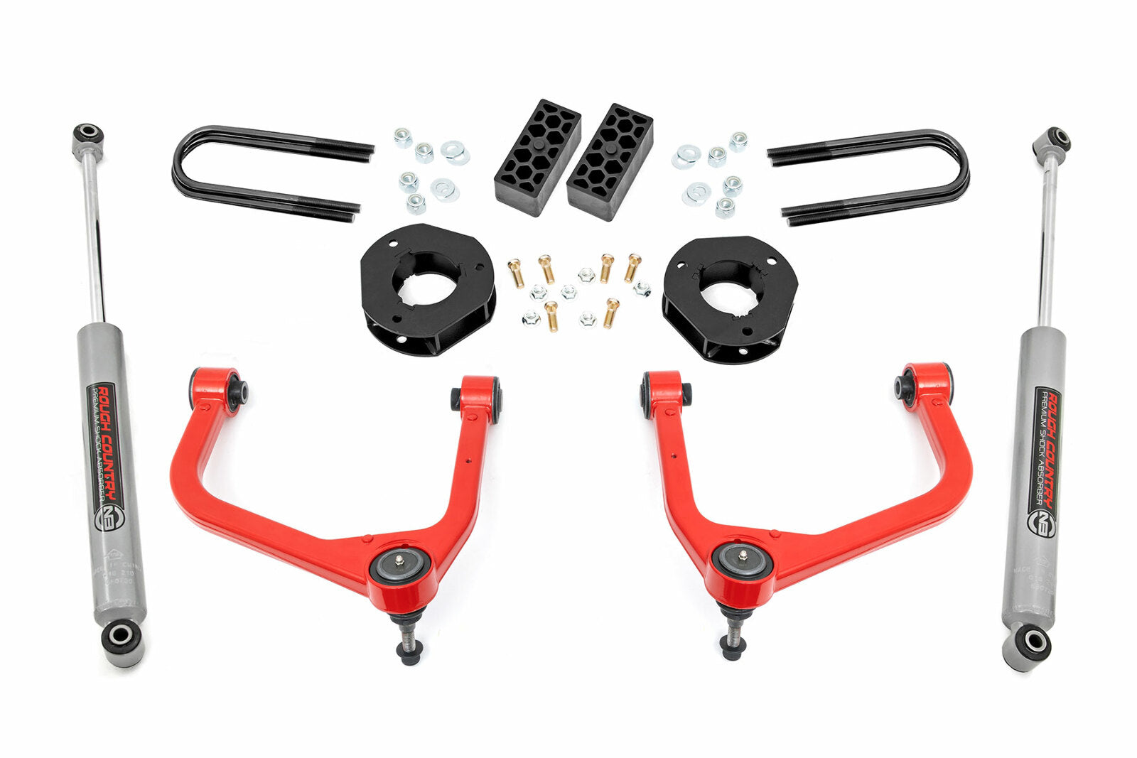 Rough Country 3.5" Lift Kit Rear Mono Leaf Chevy Silverado 1500 22-25