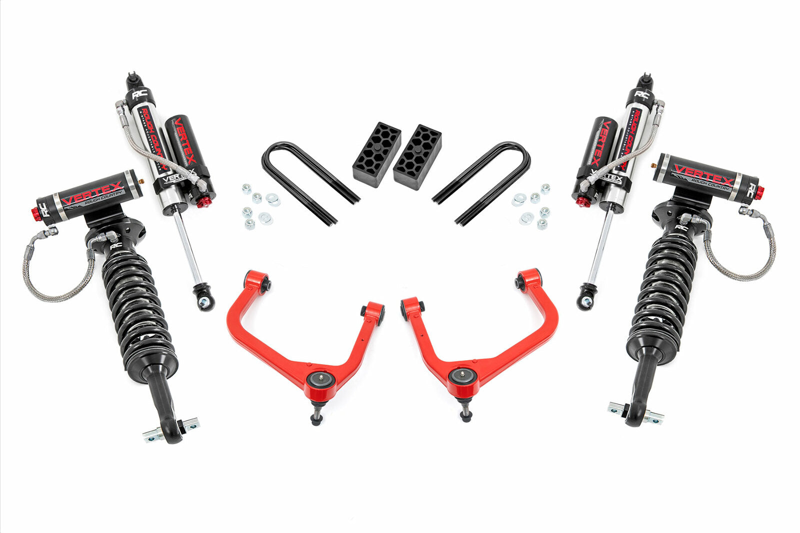 Rough Country 3.5" Lift Kit Vertex Rear Mono Leaf Chevy Silverado 1500 22-25 -1