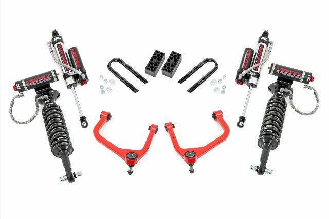 Rough Country 3.5" Lift Kit Vertex Rear Mono Leaf Chevy Silverado 1500 2025 28250RED_A