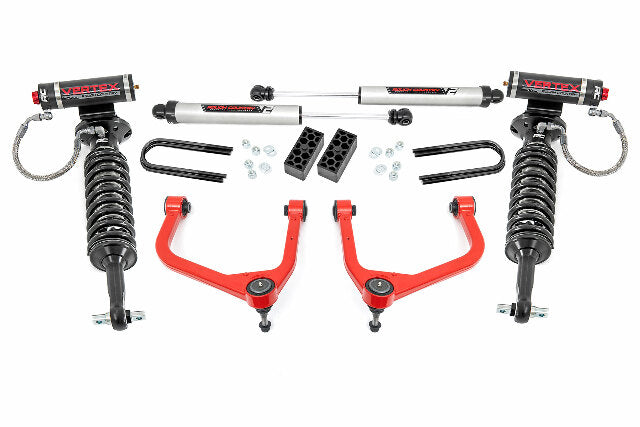 Rough Country 3.5" Lift Kit Vertex/V2 Rear Mono Leaf Chevy Silverado 1500 22-25 28257RED