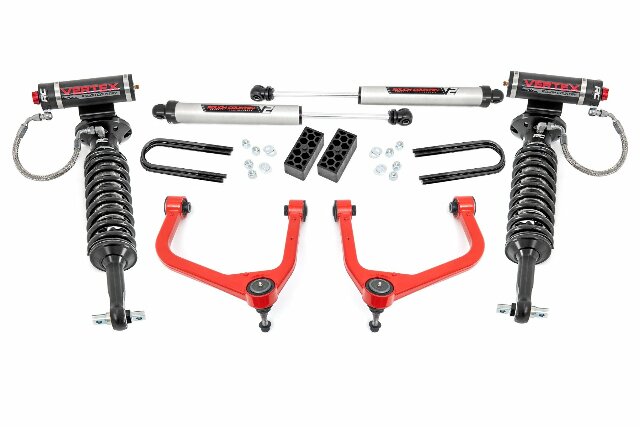 Rough Country 3.5" Suspension Lift Kit W/Vertex/ Mono Leaf Chevy Silverado 1500 28257RED_A
