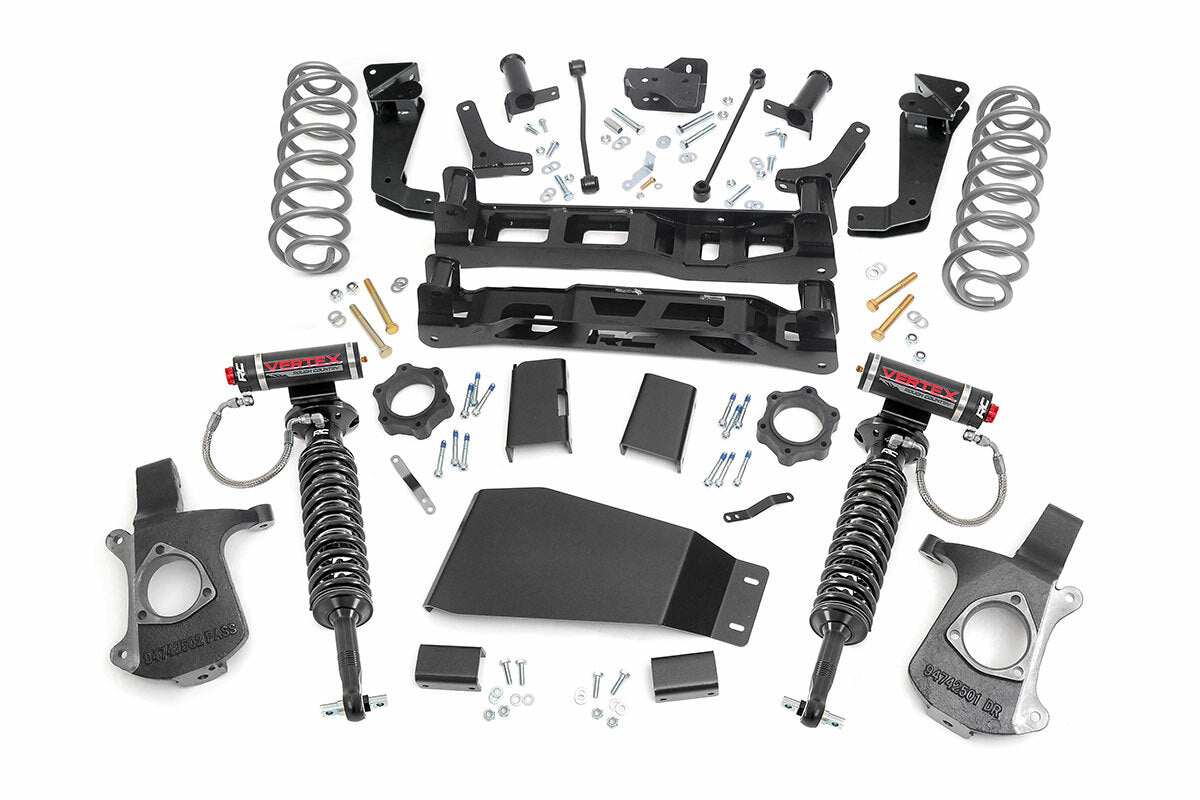 Rough Country 7.5in GM Suspension Lift Kit w/Vertex Coilovers 07-13 Tahoe/Yukon -1