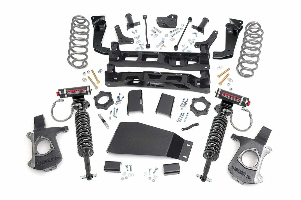 Rough Country 7in GM Suspension Lift Kit w. Vertex Coilovers 07-13 Sub./Yukon XL -1