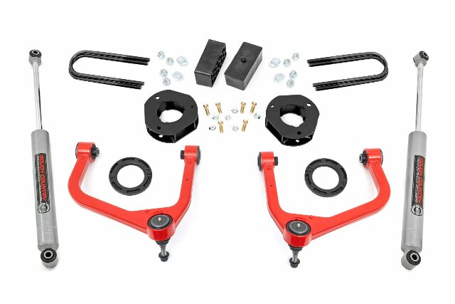 Rough Country 3.5" Lift Kit Mono Leaf Rear GMC Sierra 1500 19-25 28830RED