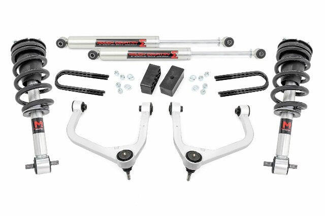 Rough Country 3.5" Lift Kit Mono Leaf Rear M1 Struts GMC Sierra 1500 19-22 28840