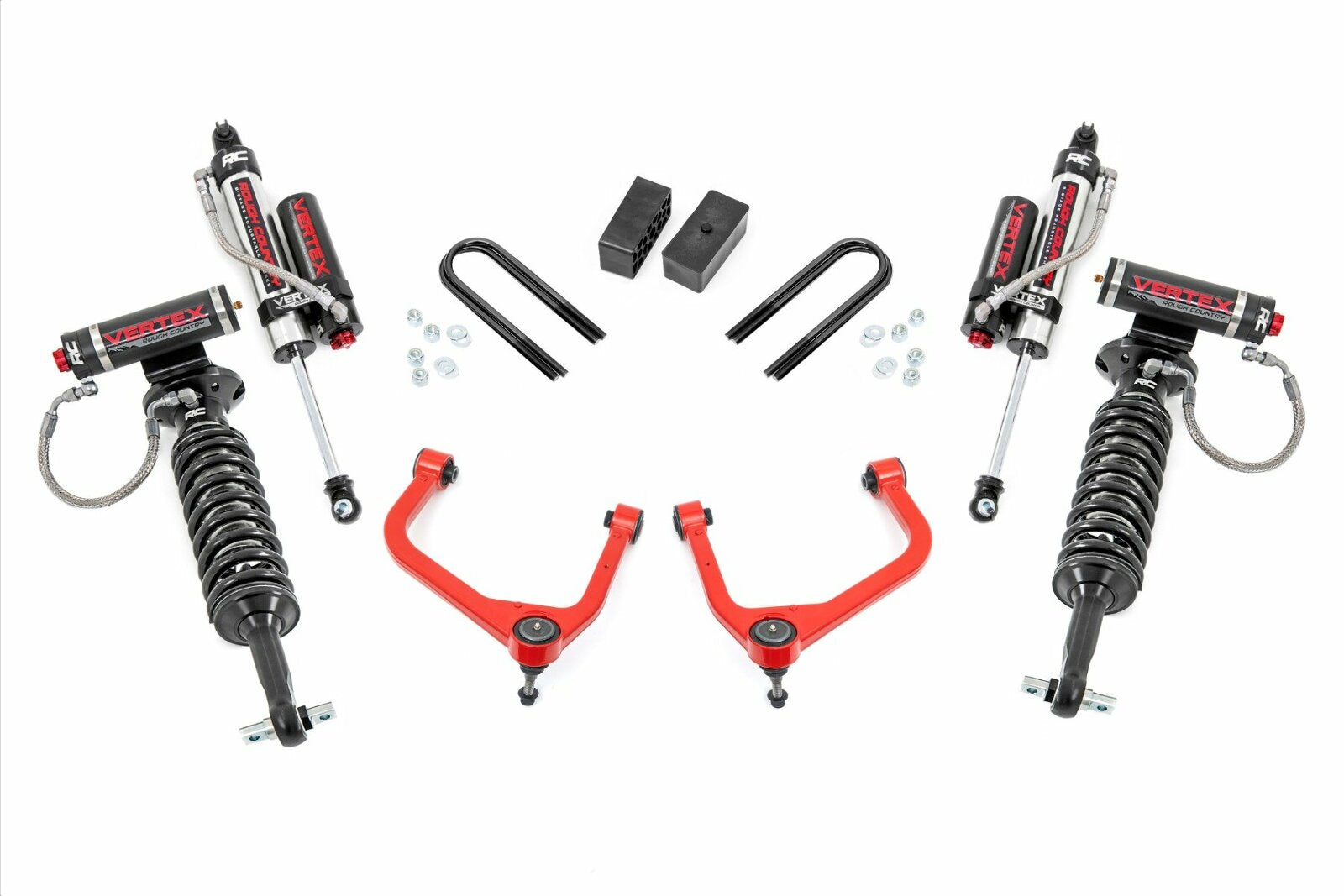Rough Country 3.5" Lift Kit Mono Leaf Rear Vertex GMC Sierra 1500 19-25 -1