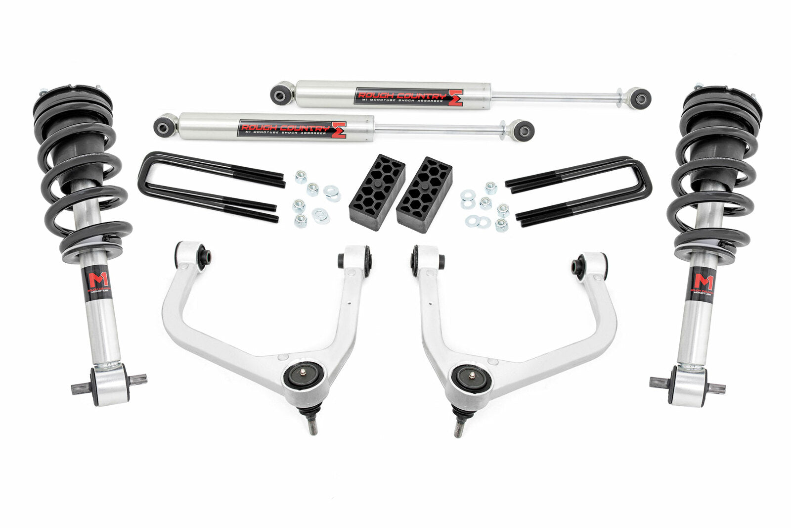 Rough Country 3.5 Inch Lift Kit M1 Struts/M1 Chevy Silverado 1500 19-25 -1