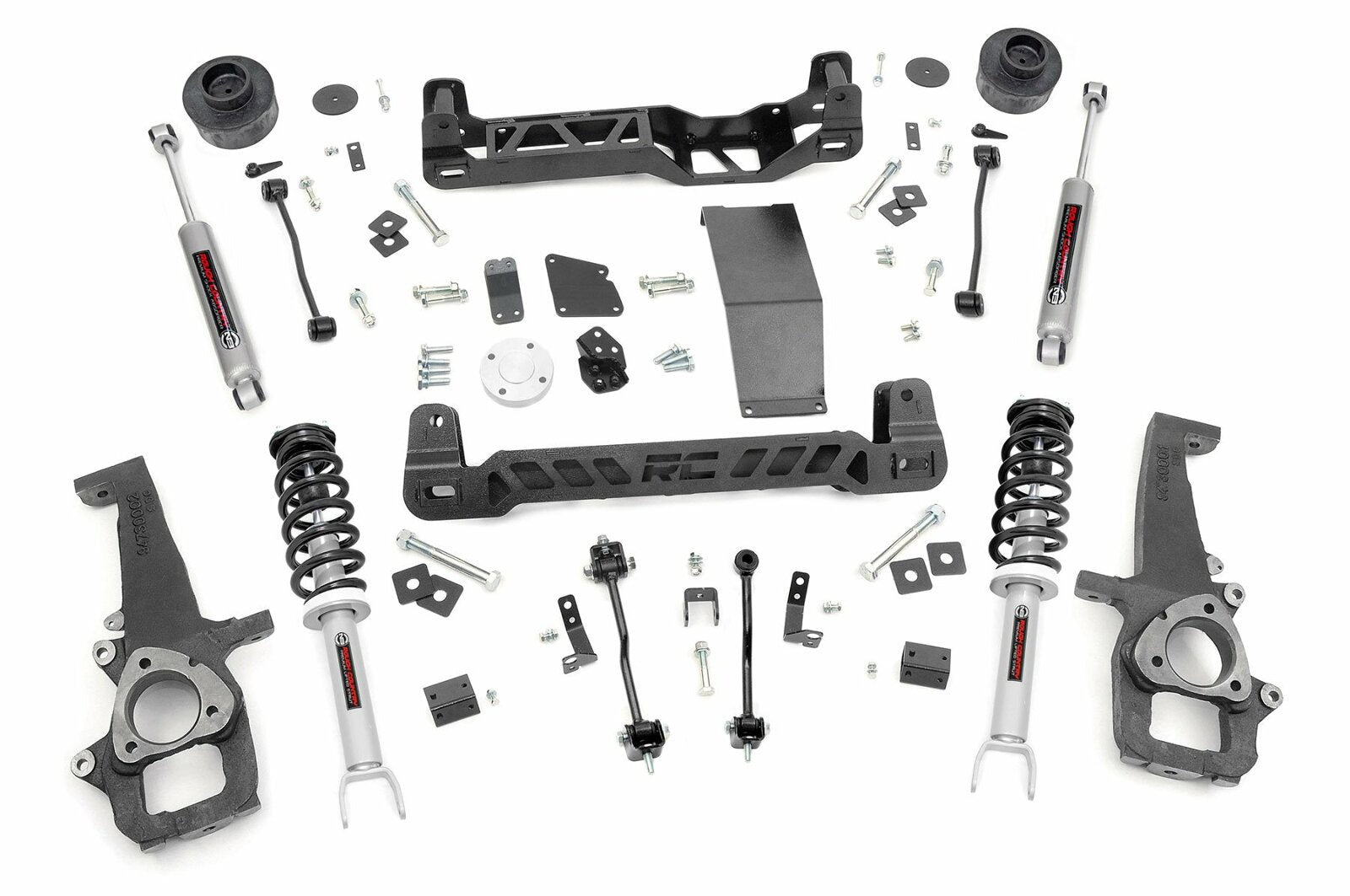 Rough Country 4in Dodge Lift Kit N3 Struts & N3 Shocks 12-18 for RAM 1500 4WD -1