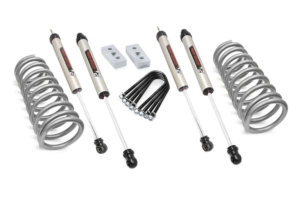 Rough Country 3in Dodge Suspension Lift Kit w/V2 Shocks 03-13 for RAM 2500/3500 -1