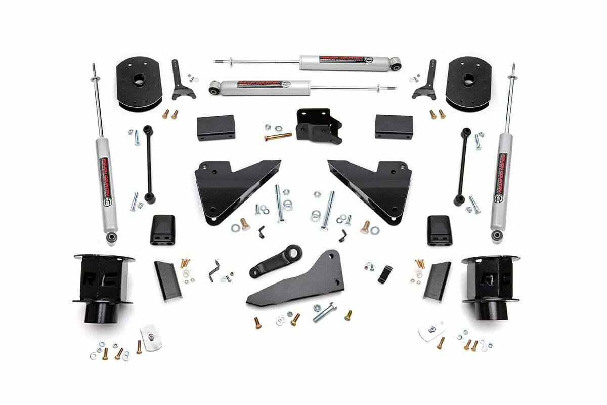 Rough Country 5in Lift Kit Coil Spacers Radius Drops 14-18 for RAM 2500 4WD -1