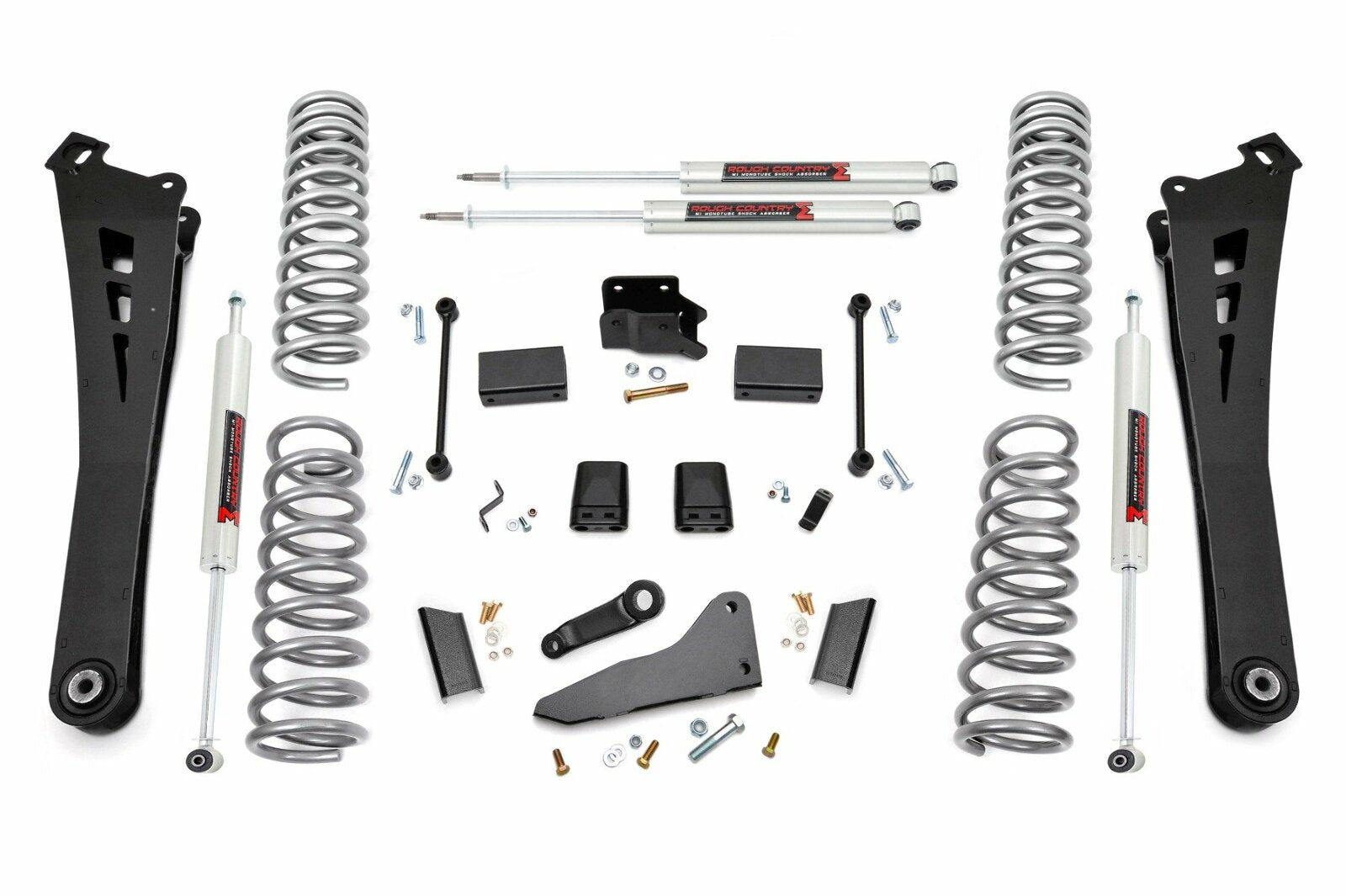 Rough Country Suspension Lift Kit 5" Diesel Dual Rte Coils M1 For Ram 2500 14-18 -1