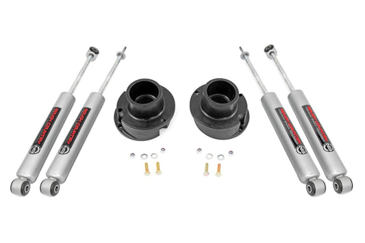 Rough Country 2.5" Leveling Kit w/ Shocks Leaf Spring for Ram 2500 3500 14-23