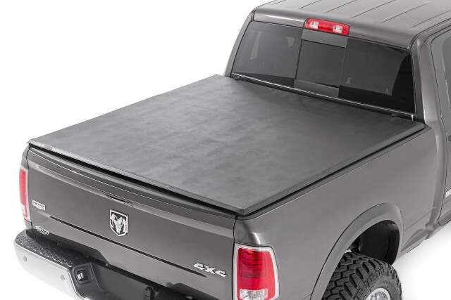 Rough Country Soft Tri-Fold Bed Cover 5'7" Bed for Ram 1500 2010-2018 & Classic 41309550A