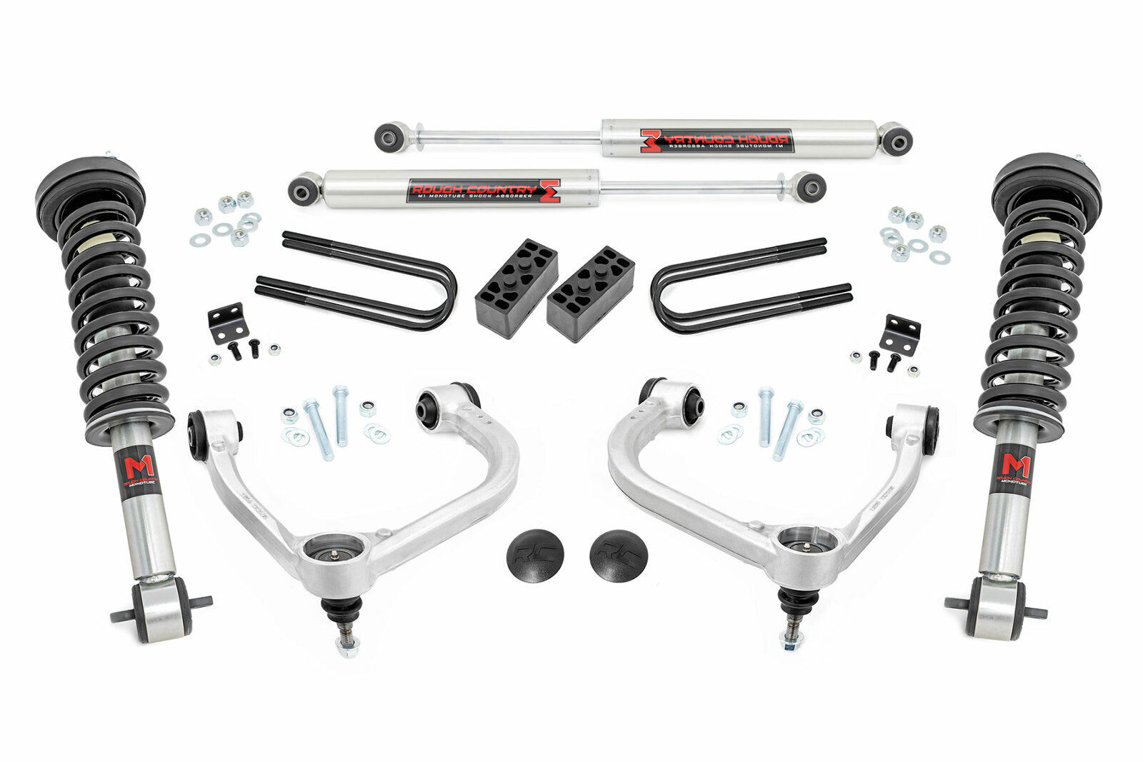 Rough Country 3 Inch Lift Kit Forged UCA M1/M1 for Ford F-150 4WD 21-25 -1