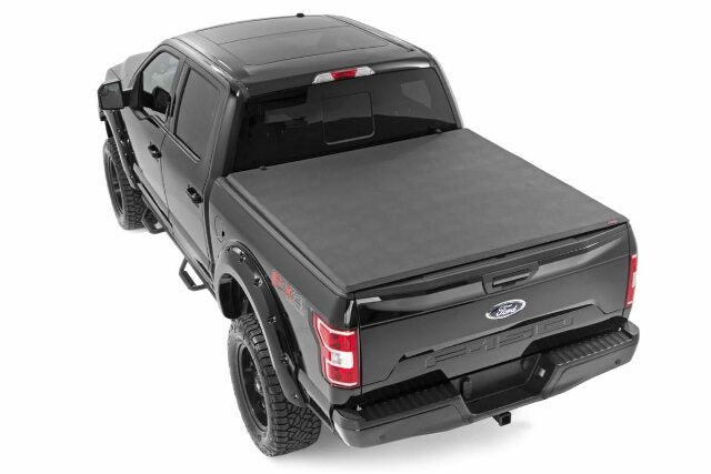 Bed Cover Tri Fold Soft 6'7" Bed Ford F-150 15-20 -2