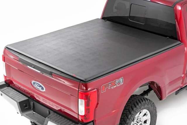 Bed Cover Tri Fold Soft 6'10" Bed Ford Super Duty 17-23 -1