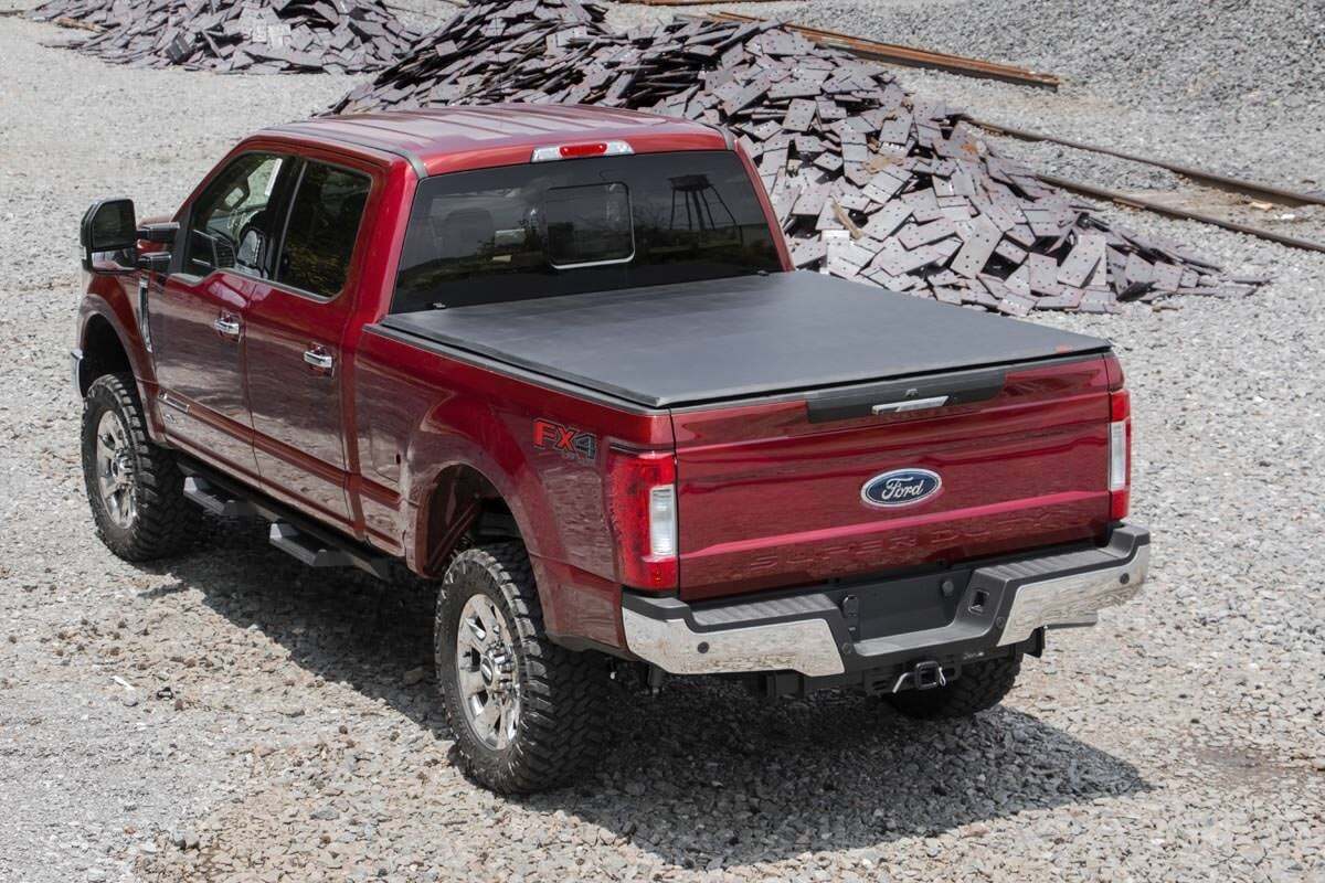 Rough Country Soft Tri-Fold 6'10" Bed Cover for Ford F250/F350 SuperDuty 17-25 41517650A